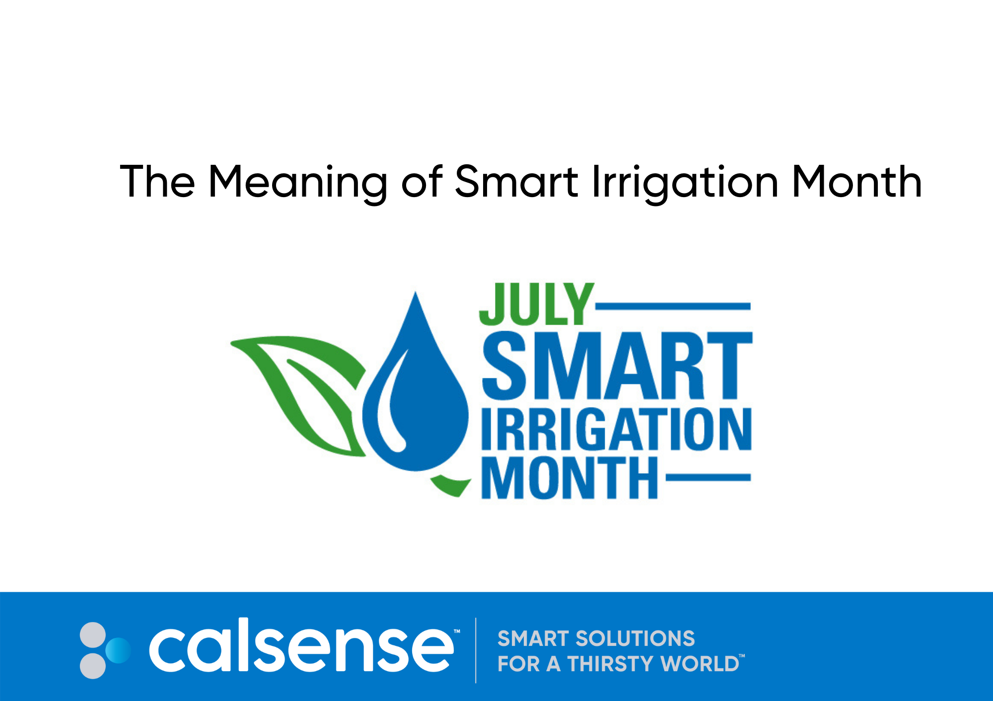The Meaning of Smart Irrigation Month Calsense Calsense